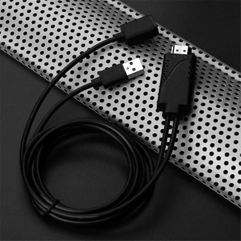 1080P HDTV Adapter Cable HDMI Male to USB Male and Female 1M HDMI HD Video Converter for iPhone Android Type-C Smart Phones With Power