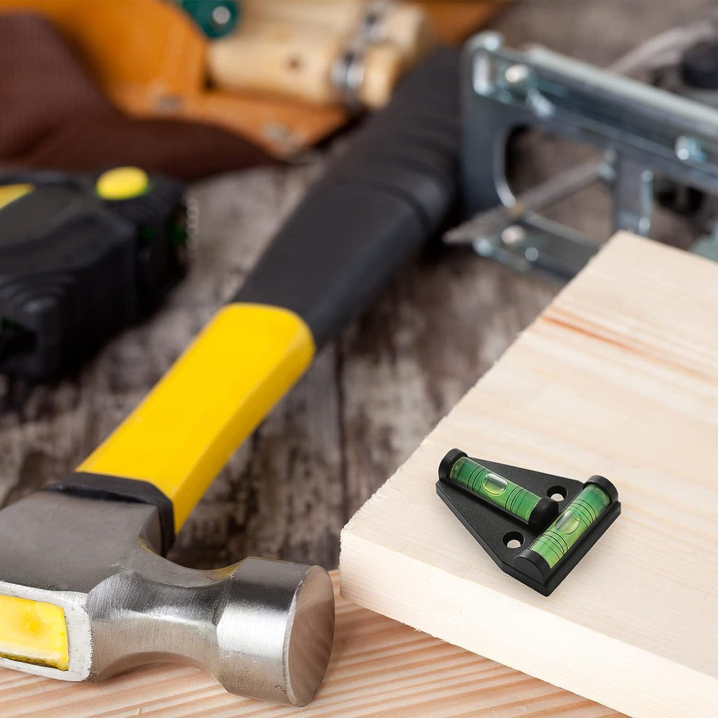 2 Way Mini Black Spirit Level – Small T Shaped Bubble Levelling Tool for On-The-go Measuring – Spirit Levels for a Caravan Campervan Furniture Picture Frames Decking Camera Tripod Camping