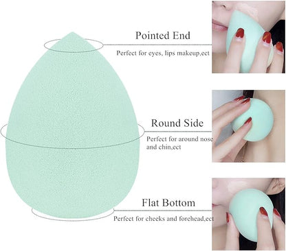 3 Pcs Makeup Beauty Blender Sponge Set – Soft Latex-Free Makeup Sponges for Liquid & Cream Foundation, Reusable & Washable, Suitable for All Skin Types | Pack of 3 | A One Quality