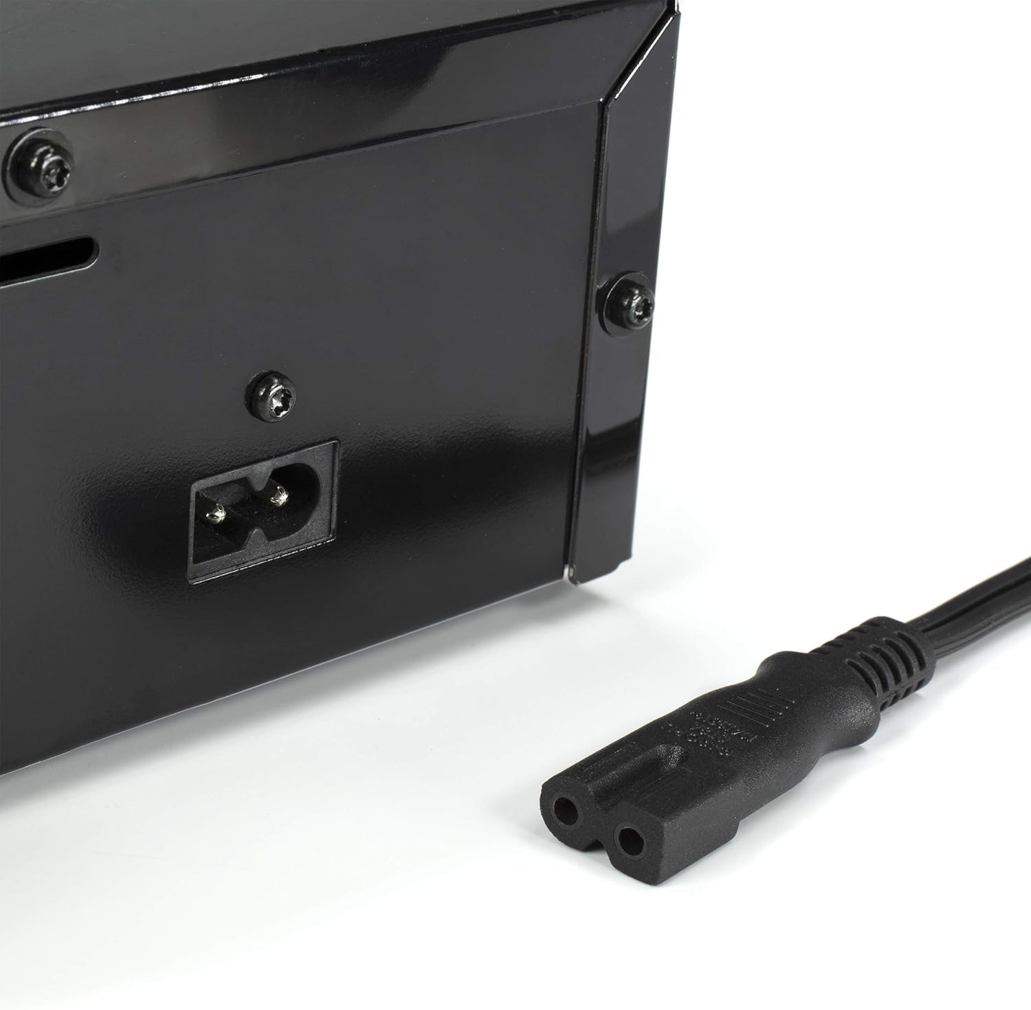 🔌 Polarized 2-Prong Power Cord – Copper Wire Core  NEMA 1-15P to C7 / C8 (IEC320) | Square / Round | UL Listed | Black