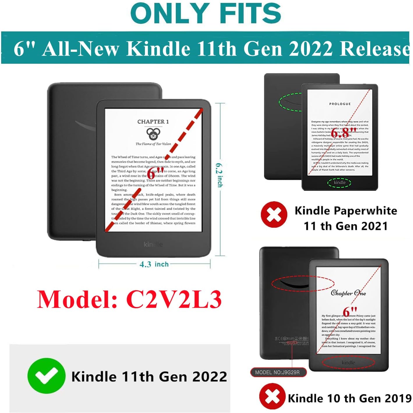 painted pattern Case for Amazon Kindle paperwhite with 5th 6th 7th generation (2012/2013/2015 release), slim and lightweight, water-safe cover (10)
