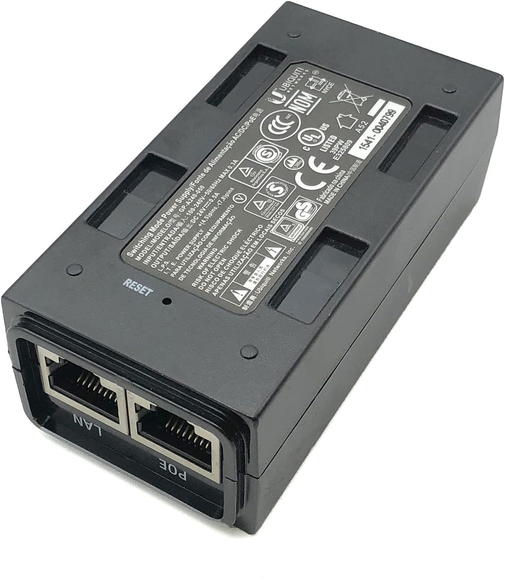 🔌 24V 0.5A PoE Gigabit Switching Mode Power Supply (12W) GENUINE UBIQUITI Branded Power Injector – Models: GP-A240-050 / GP-A240-050G / GP-H480-050G