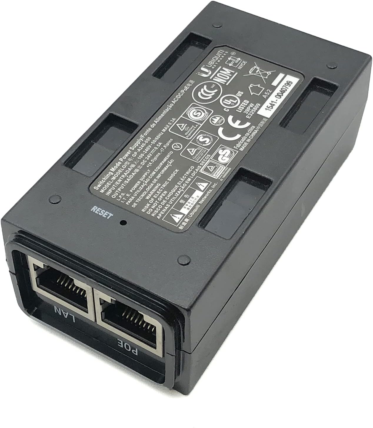 🔌 24V 0.5A PoE Gigabit Switching Mode Power Supply (12W) GENUINE UBIQUITI Branded Power Injector – Models: GP-A240-050 / GP-A240-050G / GP-H480-050G