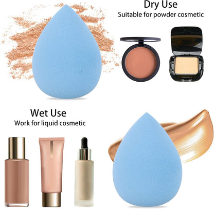 3 Pcs Makeup Beauty Blender Sponge Set – Soft Latex-Free Makeup Sponges for Liquid & Cream Foundation, Reusable & Washable, Suitable for All Skin Types | Pack of 3 | A One Quality