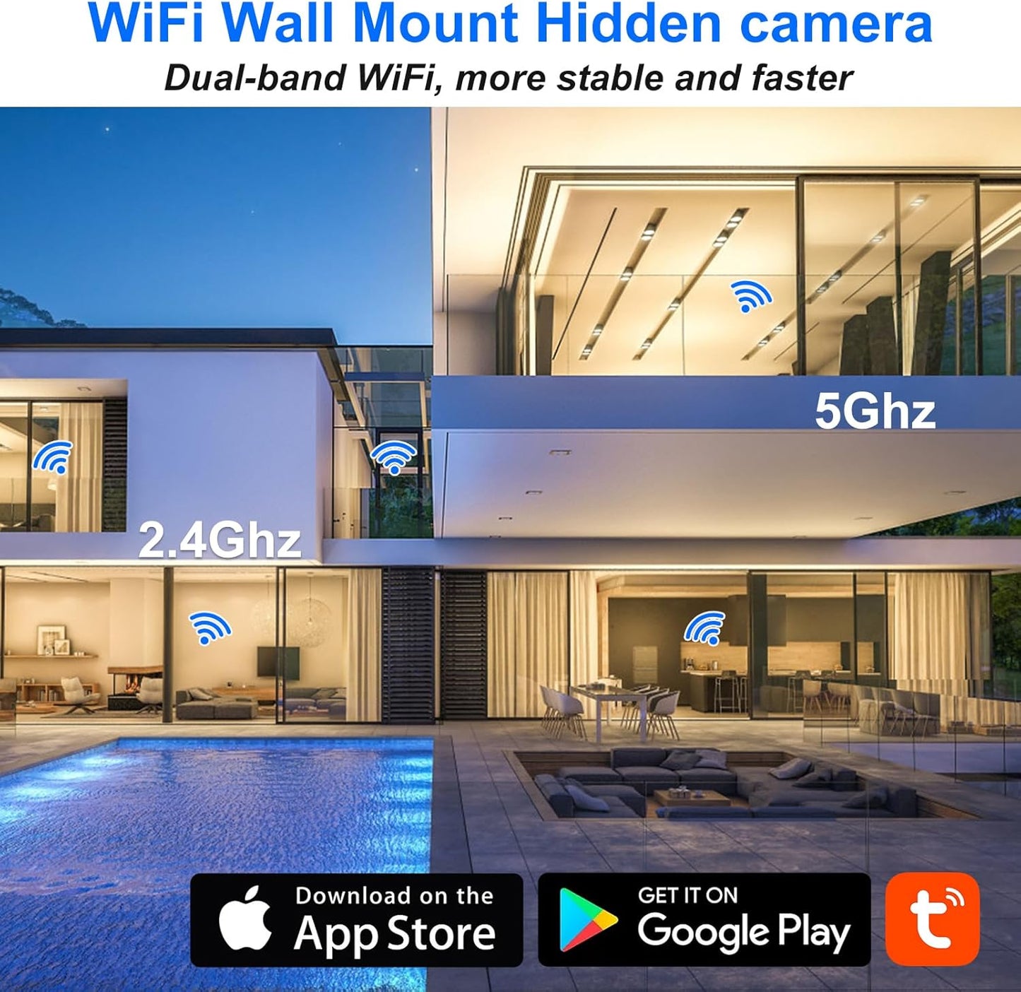 📷 WiFi Mini Detector Camera – 1080P Wireless Smoke Detector Security Nanny Cam  Motion Detection • Remote View • Audio • Home & Office Surveillance