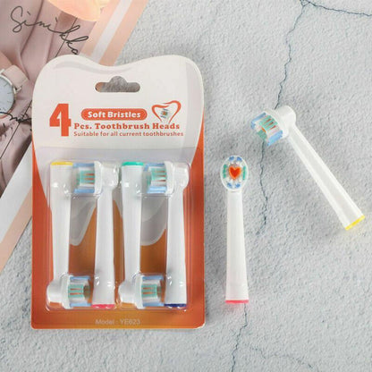 4pcs electric toothbrush replacement heads for oral b  brush heads triumph nozzles for tooth brush 3s white YE623