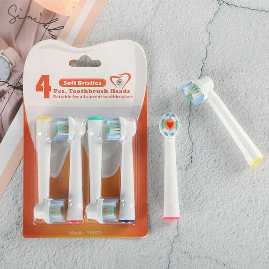 4pcs electric toothbrush replacement heads for oral b  brush heads triumph nozzles for tooth brush 3s white YE623