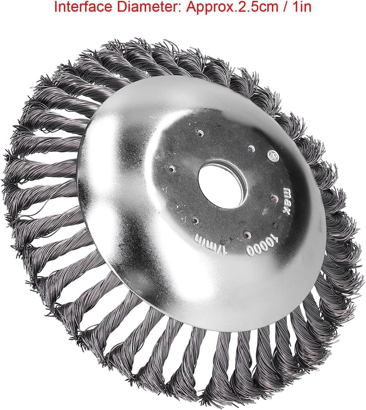 8 Inch Grass Trimmer Head Derusting & Weeding Wheel | Rust & Dust Removal Plate with Fixing Kit | Steel Wire Brush Cutter for Lawn Mower & Garden Tools