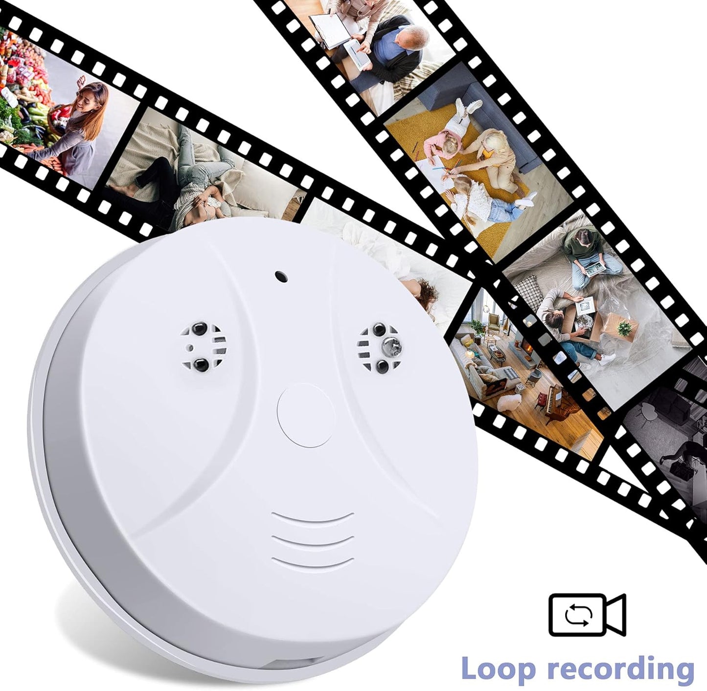 📷 WiFi Mini Detector Camera – 1080P Wireless Smoke Detector Security Nanny Cam  Motion Detection • Remote View • Audio • Home & Office Surveillance