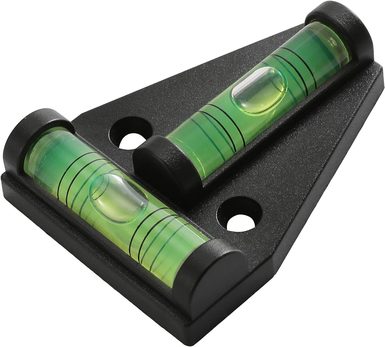 2 Way Mini Black Spirit Level – Small T Shaped Bubble Levelling Tool for On-The-go Measuring – Spirit Levels for a Caravan Campervan Furniture Picture Frames Decking Camera Tripod Camping