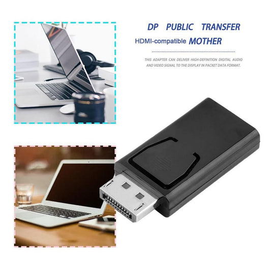 Display Port to HDMI-compatible Display Port Male to HDMI Female Converter Adapter