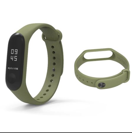 Strap For Mi Band 4/3 natural olive green Soft Anti Lost Smell Less Hi Quality  A One Long Life
