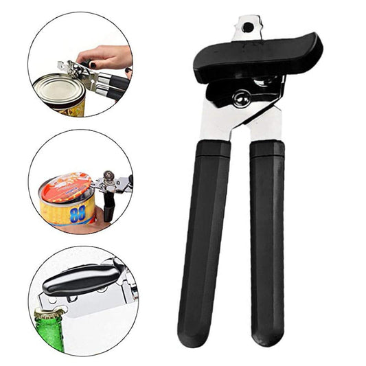 Heavy Duty Stainless Steel Professional Tin Can & Beer Opener | Manual Multipurpose Bottle Opener Tool