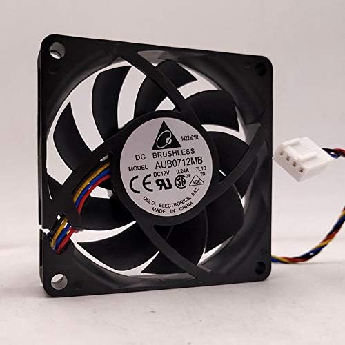 AUB0712MB  DC12V 0.24A 7CM CPU Ultra-Quiet 4Pin PWM Cooling Fan