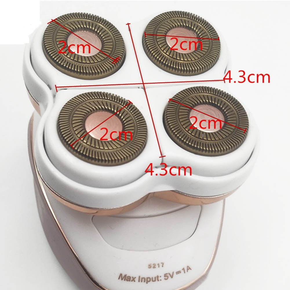 Finishing Touch Flawless Legs, Replacement Heads for Electric Razor 18 Carat Gold