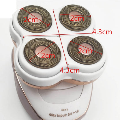 Finishing Touch Flawless Legs, Replacement Heads for Electric Razor 18 Carat Gold