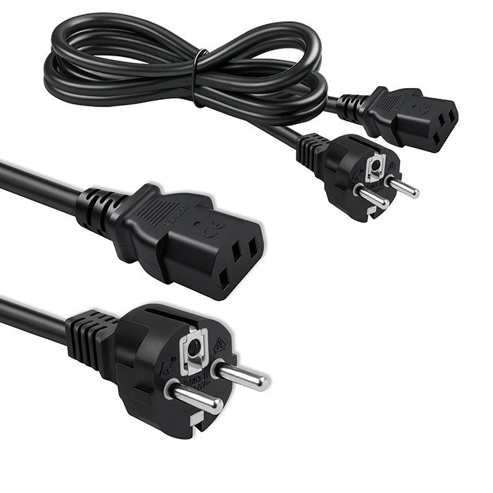 European Schuko to IEC C13 Power Cable 1.5M Copper Wire PC Computer Power Cord