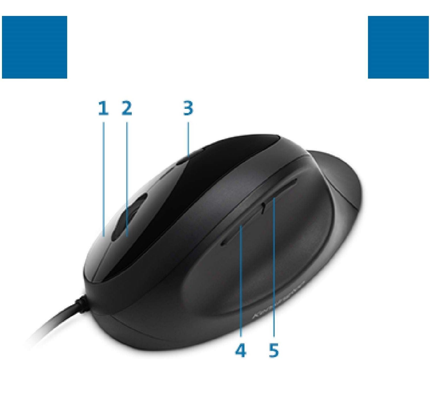 Kensington K75403JP Pro Fit Ergo Wired Mouse – Ergonomic Vertical USB Mouse for Windows &
