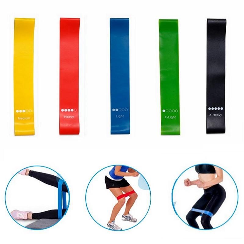 5 Pcs Set A Quality With Bag  Exercise Fitness Bands For Legs And Butt Gym Strength Training Rubber Stretch Loops Bands Fitness Cross Fit Equipment Yoga Belt Exercise Pull Rope Elastic Bands For Fit Home Gym