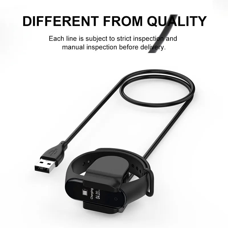 Xiaomi Mi Band 3/4 Charger Clip On Charging Cable, Gold Plated Pins Hi Quality Long Life Product for mi 4 Charging Cable No need to Remove mi4 band from Strap
