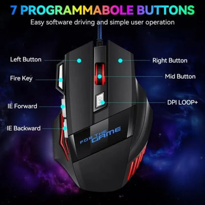 Gaming Mouse - High DPI RGB Mouse for PC & Laptop