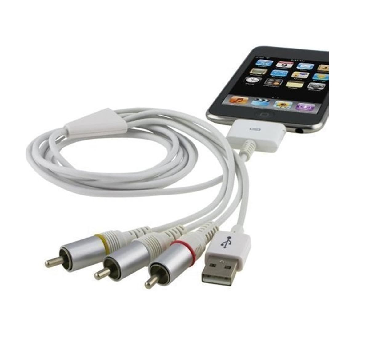 USB to RCA Composite AV Cable  1/2, i– TV Video Audio Output Cable (3 RCA, Yellow/Red/White)