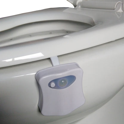 Motion Sensor Toilet Night Light Home Toilet Light Bathroom Body Motion Sensor Toilet Bowl Seat Light Lamp 8-Color Changes