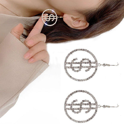 Unique Design US Doll-ar Money Drop Crystal Earrings for Women Round Earrings for Women Trendy Jewelry Gifts