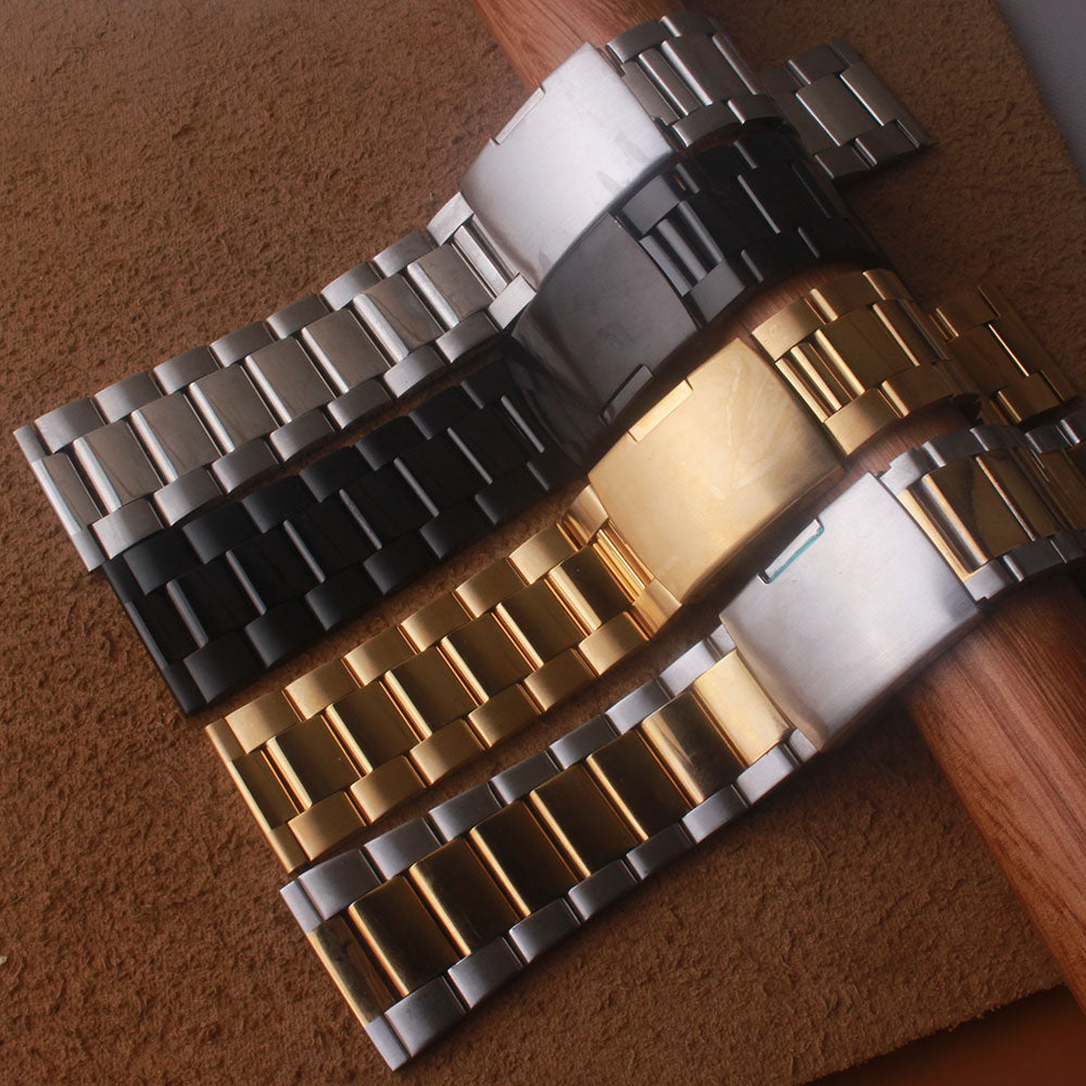 Solid links Stainless Steel Watchbands Silver Gold 32mm Watch Band Straps Wrist Bracelets Classic 32 mm