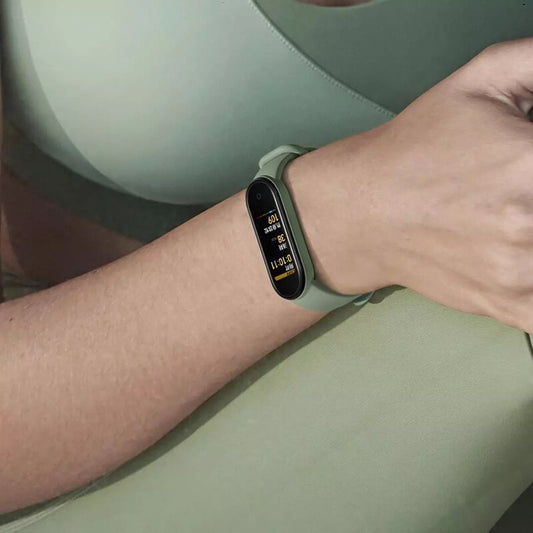 Strap For Mi Band 4/3 natural olive green Soft Anti Lost Smell Less Hi Quality  A One Long Life