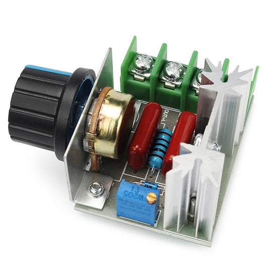 AC Dimmer 220V 2000W 25A Motor Speed Control Module Dimmer Speed Regulator Adjustable Voltage Regulator With Knob LED Dimming SCR