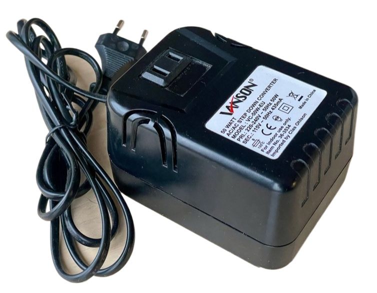 220 V to 110 V Converter Vanson VC-50W-EU — 50W AC → AC Step-Down Converter (220V → 115V)