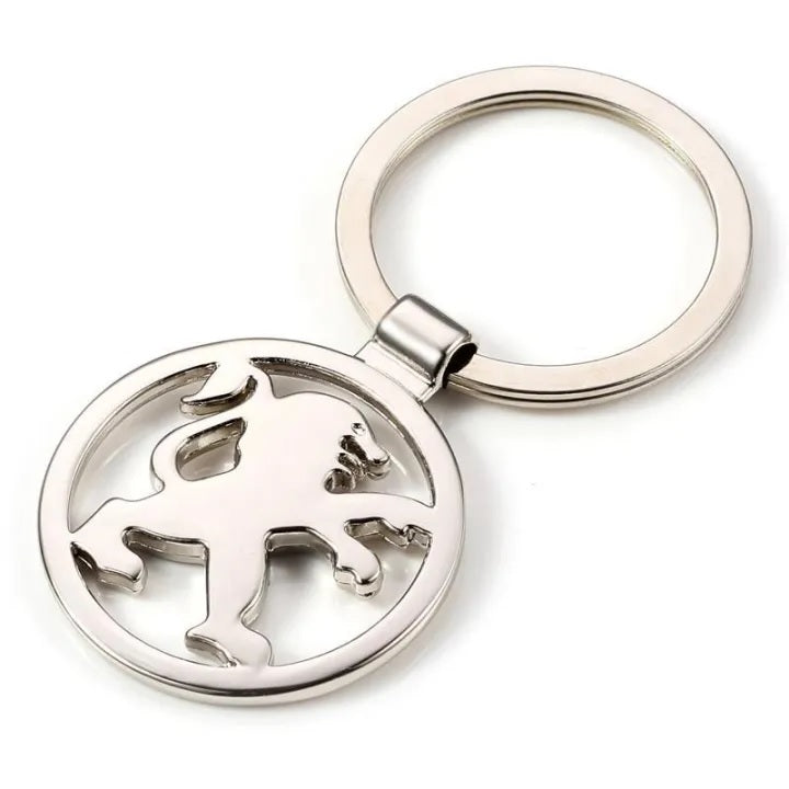Premium Stainless Steel Peugeot Keychain – High-Quality Car Logo Key Ring for Men & Women