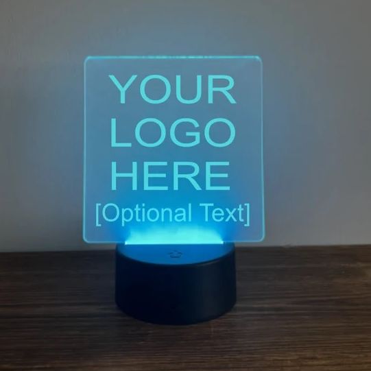 ✨ Custom LED Acrylic Lamp Sign  Personalized Light-Up Night Light | Wedding Table Numbers | Business Logo Display | Customized LED Desk Sign