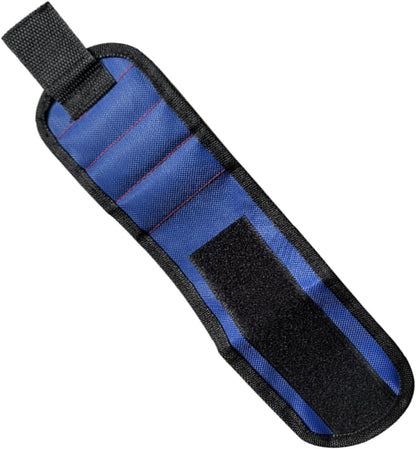 Portable DIY Nylon Magnetic Wristband Tool 3-in-1 (Blue) | Multifunction Wrist Strap for Screws, Nails & Bits – Ideal for Electricians, Woodworkers & Mechanics