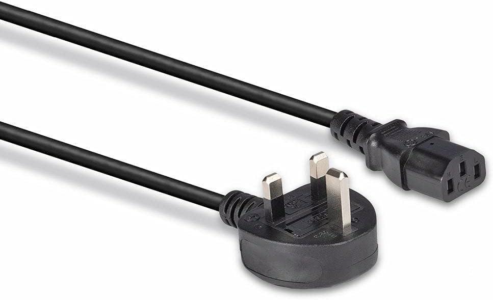 Heavy Duty 3 Meter UK 3-Pin Plug to IEC C13 Power Cable – 10A 250V High Quality Mains Lead for PC, Monitor, Printer & Electronics