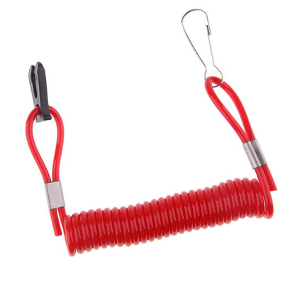 Safety Boat Motor Outboard Kill Switch Key Lanyard Ignition Red Universal Emergency Stop Safety Tether for Marine Boats