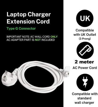 2 meter UK 3 Pin Power Adapter Extension Cable for – Image 7 – Pakistan