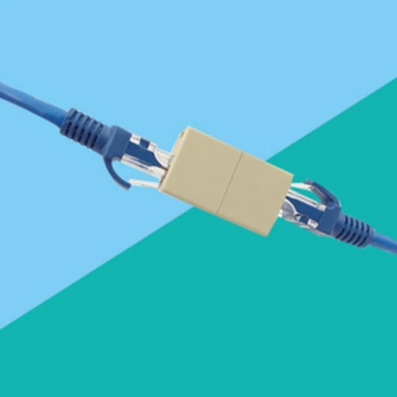 RJ45 Ethernet Coupler Connector Cat7/Cat6/Cat5e 8P8C LAN Cable Extender Joiner Plug (1 PCS, )