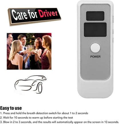 1 pcs Breath Alcohol Tester with Dual LCD Display – Portable Accurate Drunk Tester for Personal & Professional Use