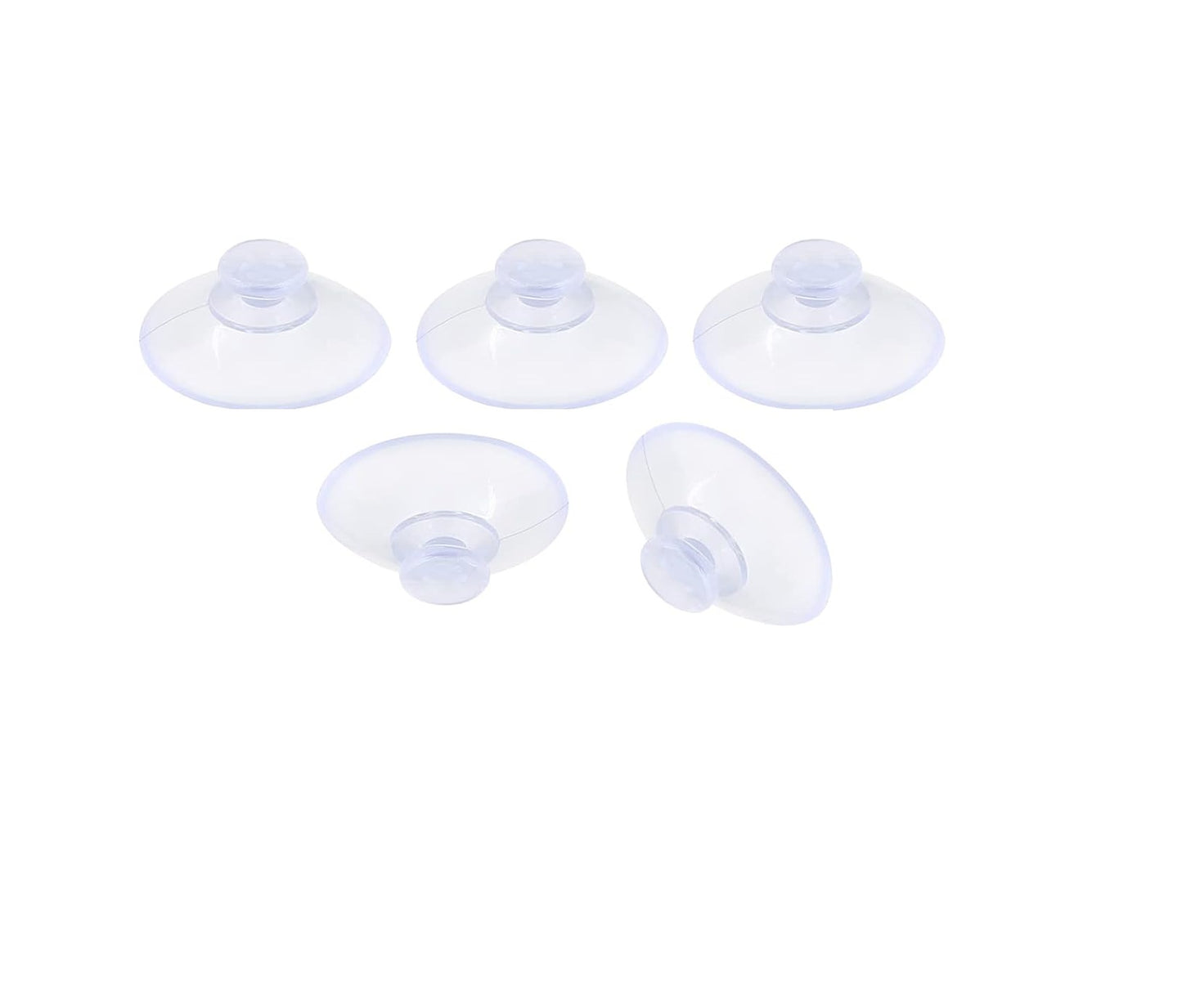 5 Pcs Transparent Rubber Suction Cup Pads Anti-Collision Sucker Hanger for Glass Desk & Home Use