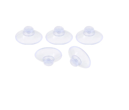 5 Pcs Transparent Rubber Suction Cup Pads Anti-Collision Sucker Hanger for Glass Desk & Home Use