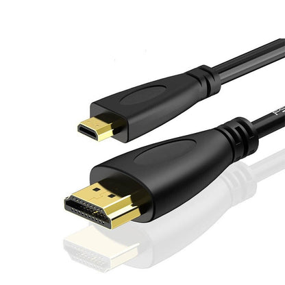 Micro HDMI to HDMI Cable 2 Meter High-Speed 4K 60Hz | Gold Plated Connector Supports 3D HD Video Cable for TV, Camera, Tablet