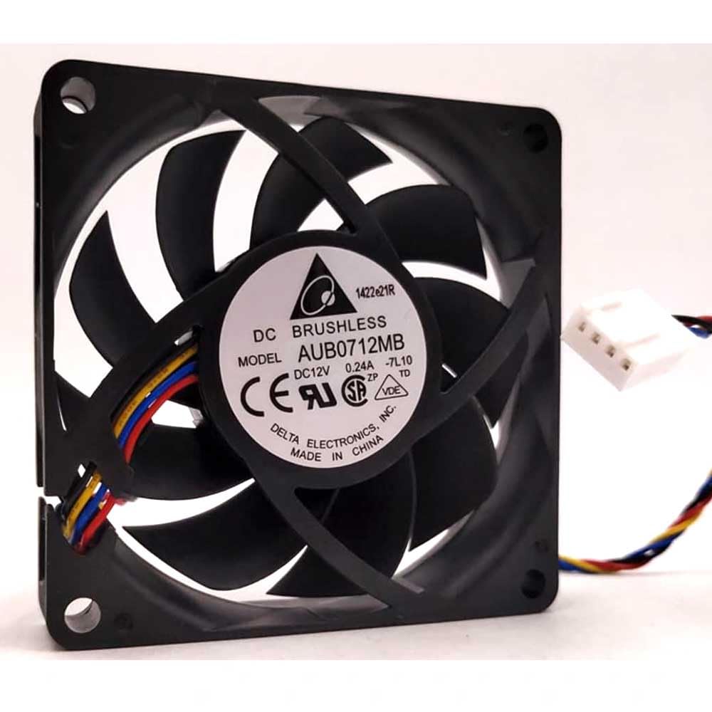 4Pin PWM Cooling Fan  CPU Ultra-Quiet AUB0712MB  DC12V 0.24A 7CM