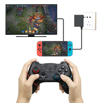 Wireless Controller for Nintendo Switch – Bluetooth Pro Gamepad with Adjustable Turbo, Dual Shock & Gyro Axis