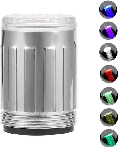 LED Faucet Light Tap Nozzle RGB Temperature Sensor Water Glow Aerator – Color Changing Water Saver for Kitchen & Bathroom