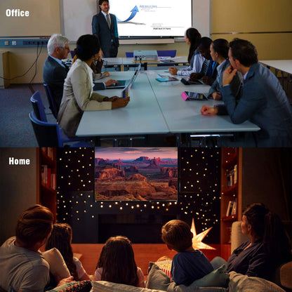 100 Inch Projector Screen 16:9 HD Projection Screen – Frameless High Brightness High Gain Grey Screen with High Contrast for Home Cinema, Office & Gaming