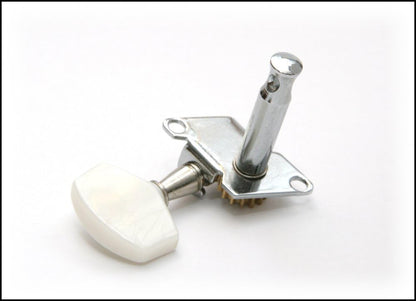 Open Gear Guitar Tuners Machine Heads 2L 2R Set Guitar Tuning Pegs for Acoustic Guitar Chrome Finish
