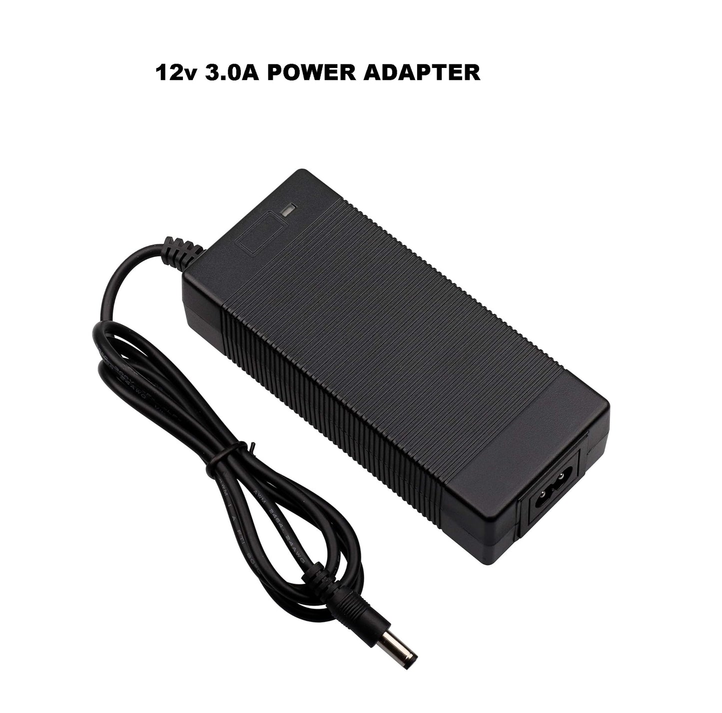 12V 0.3A Power Adapter with 5mm DC Jack – 100-240V AC Input, 30cm Cable, Stable DC Power Supply