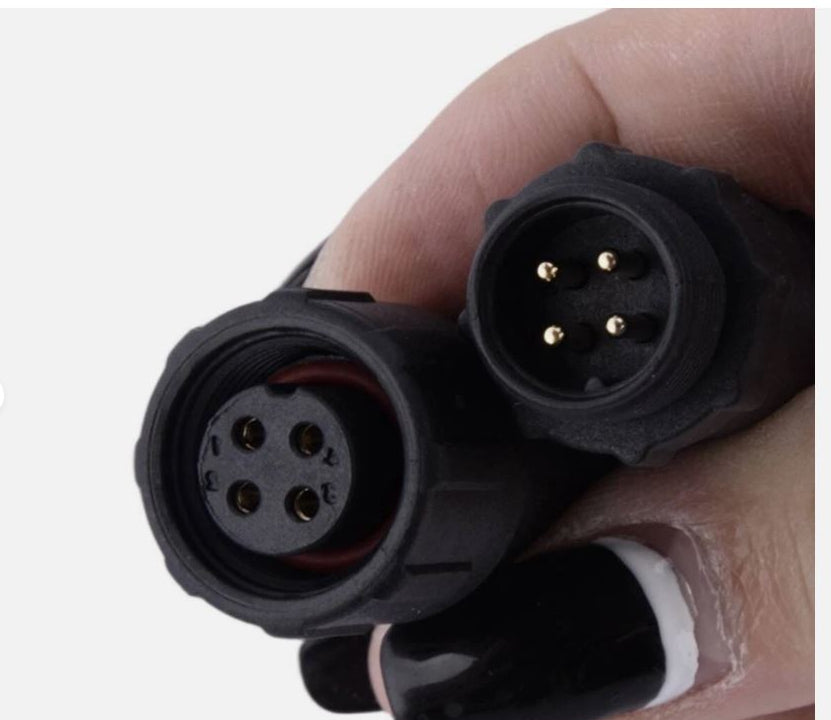 4 Pin Male Female Waterproof Cable Connector Set – Outdoor Wire Harness Adapter Socket for Boat, Marine & Automotive Use